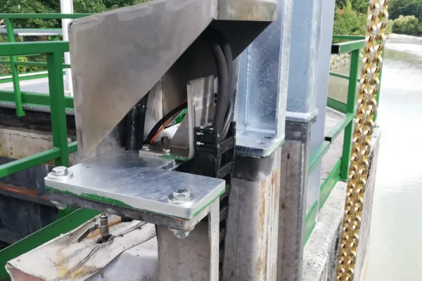 Detail am Antrieb des Grundablasses, Kraftwerk Merkenstetten